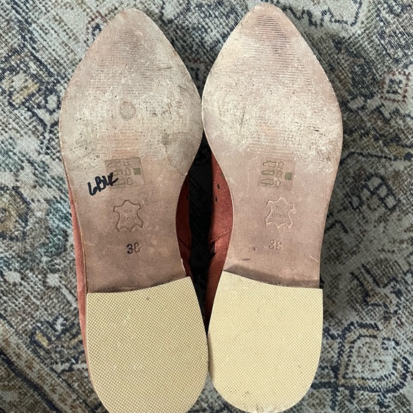 FREE PEOPLE Aquarian Rust Suede Ankle Boots Sz. 38 - Picture 8 of 12